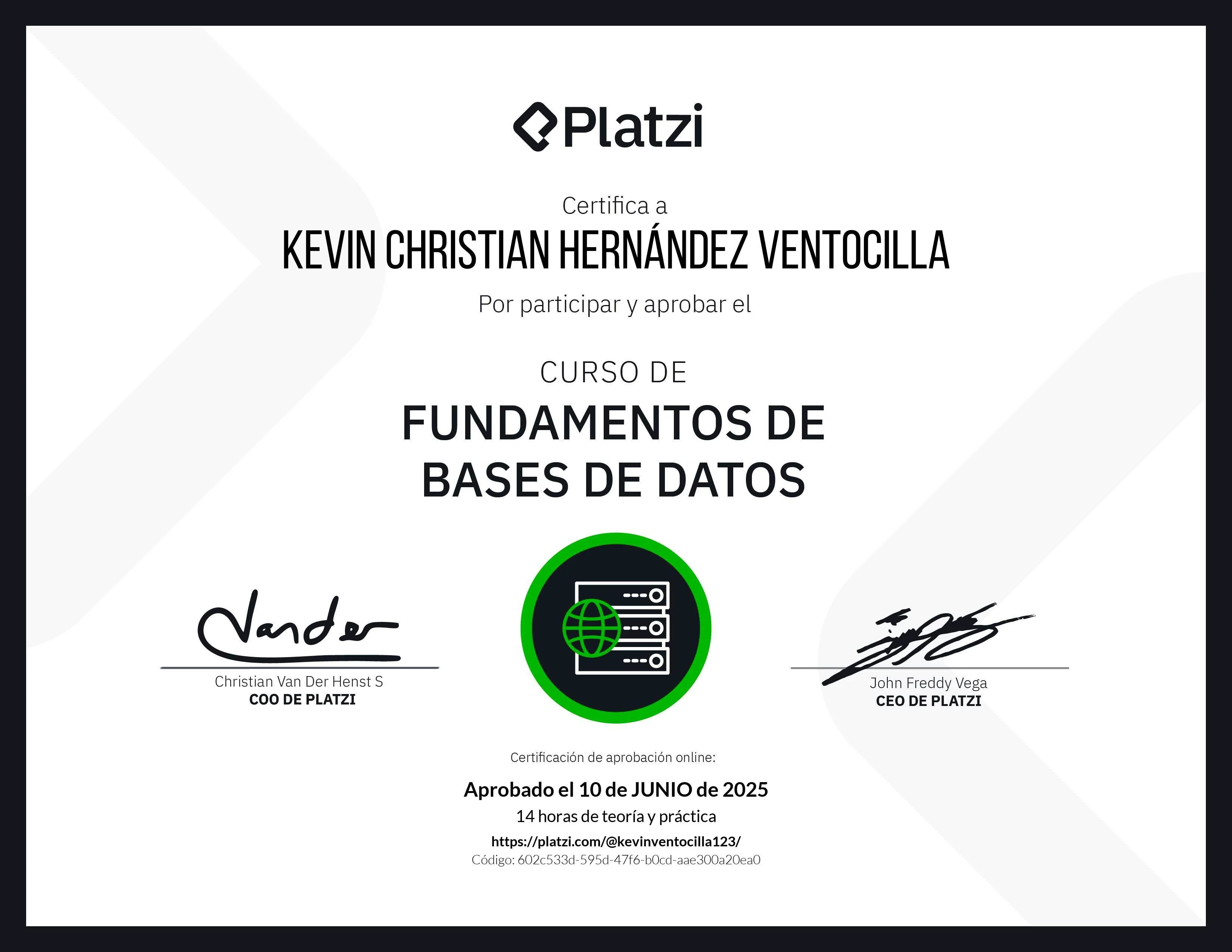 Certificado 25
