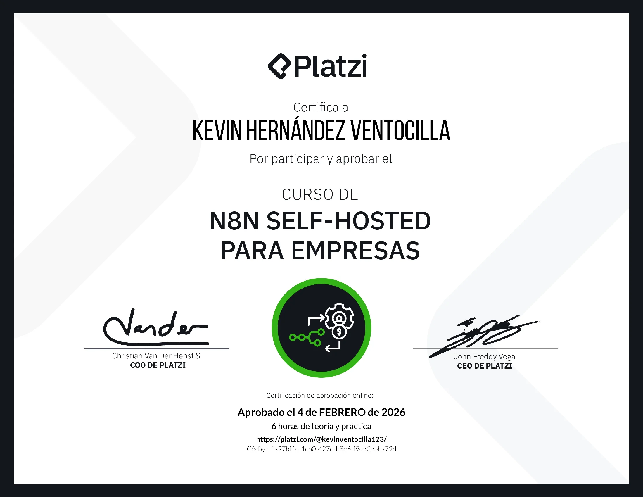 Certificado 43